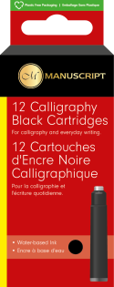 Manuscript Ink Cartridges - Black (Pack of 12)